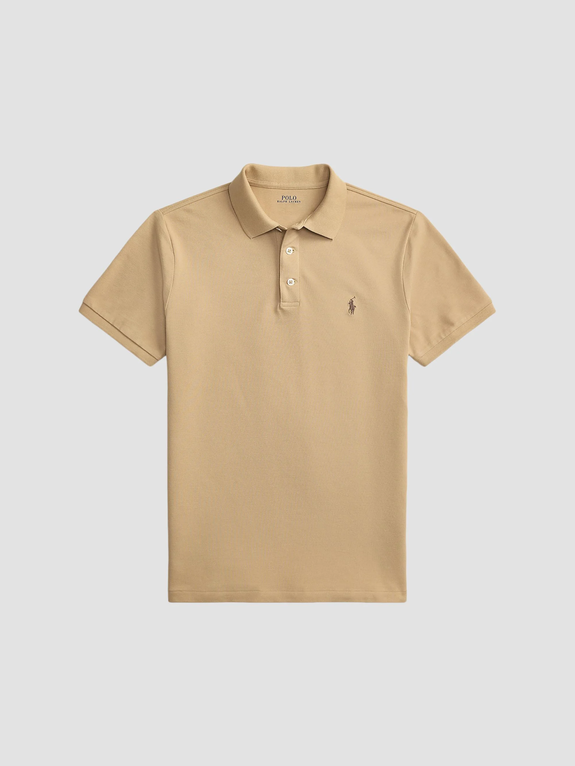 Men's Classic-Fit Stretch-Cotton Polo Shirt - Vintage Khaki - 1