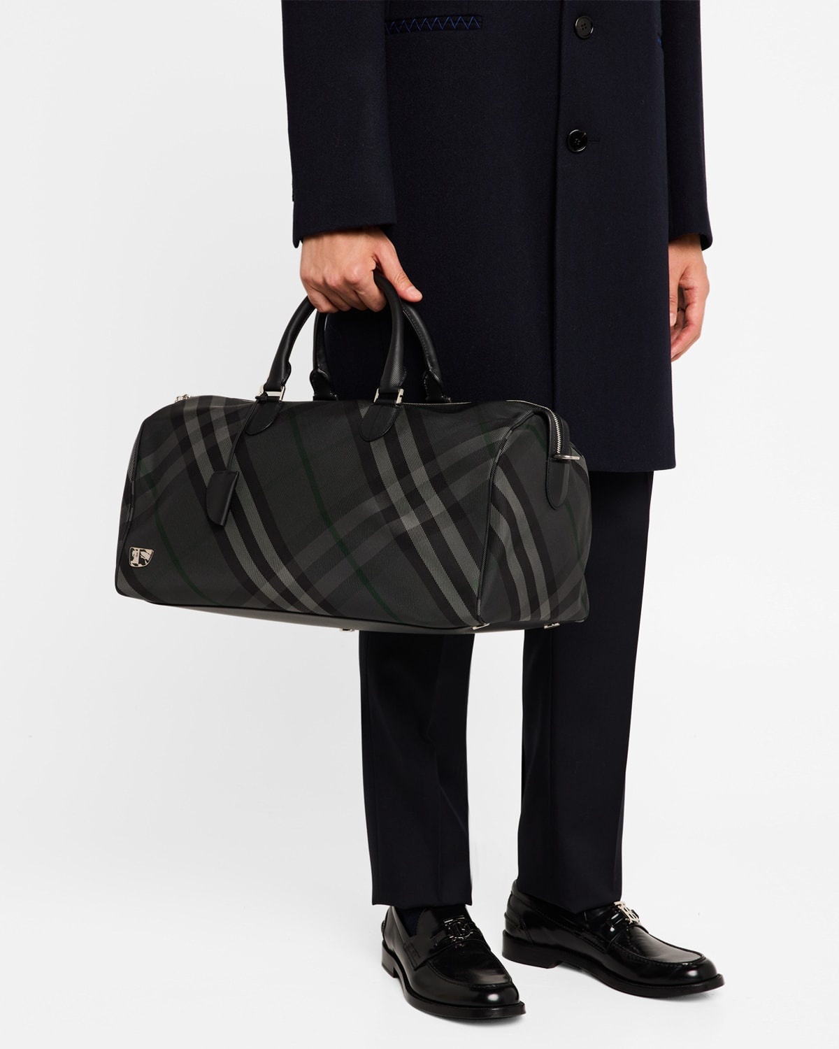 Burberry Men's Grid Duffel Bag | neimanmarcus | REVERSIBLE