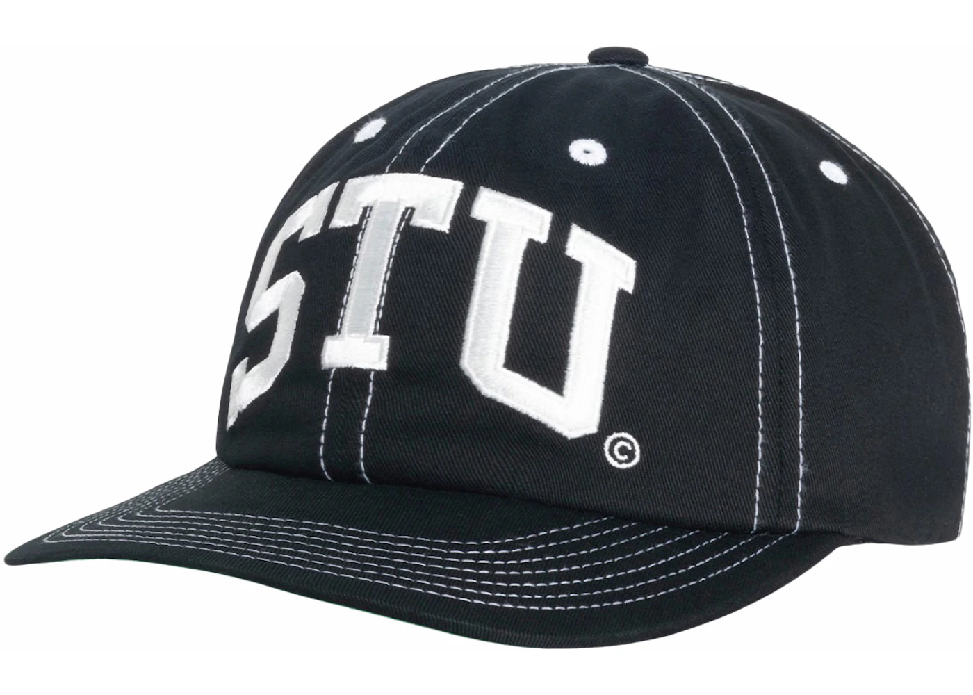 Stussy Mid-Depth Stu Arch Strapback Black - 2