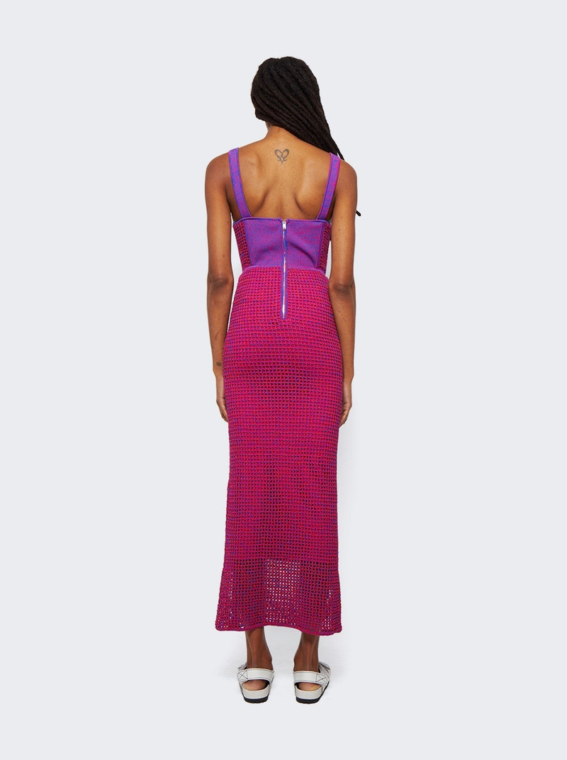 Marled Double Cup Corset Dress Fuchsia 5