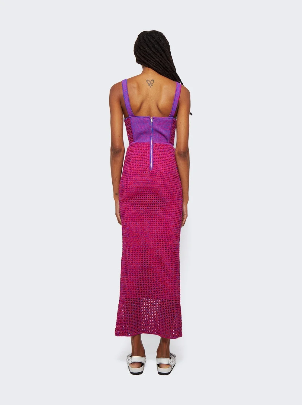 Dion Lee Marled Double Cup Corset Dress Fuchsia | REVERSIBLE