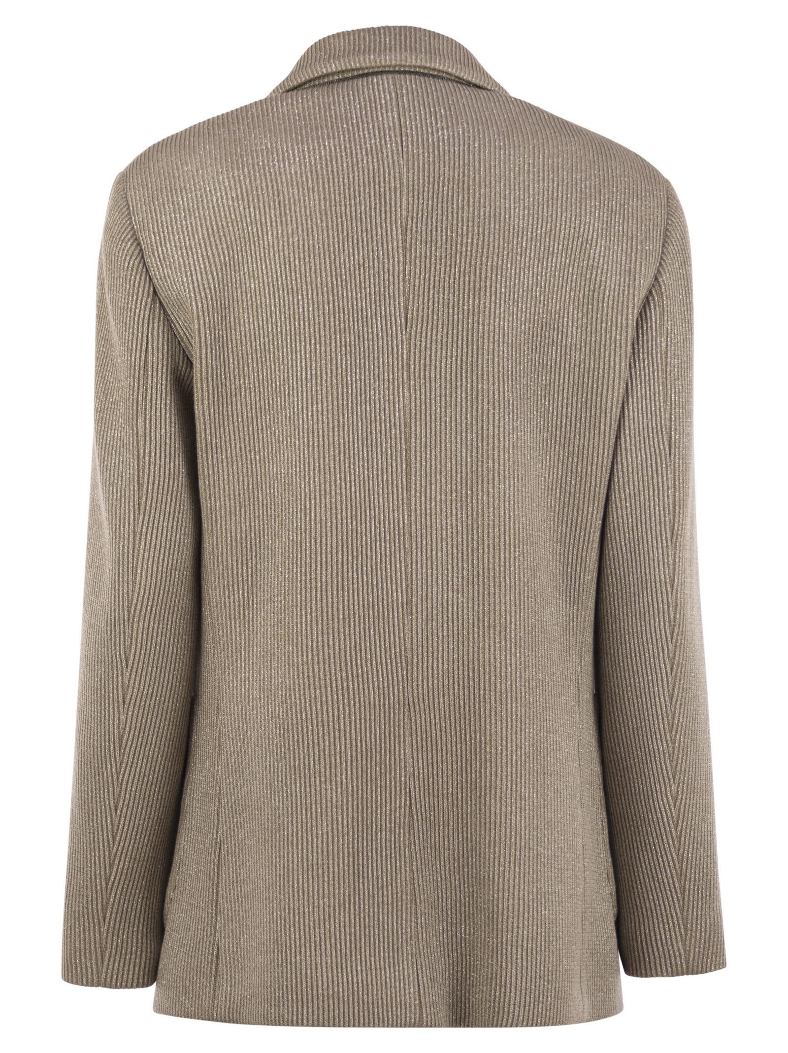 Brunello Cucinelli Women Sparkling English Rib Cotton And Viscose Knitted Jacket With Monili - 2