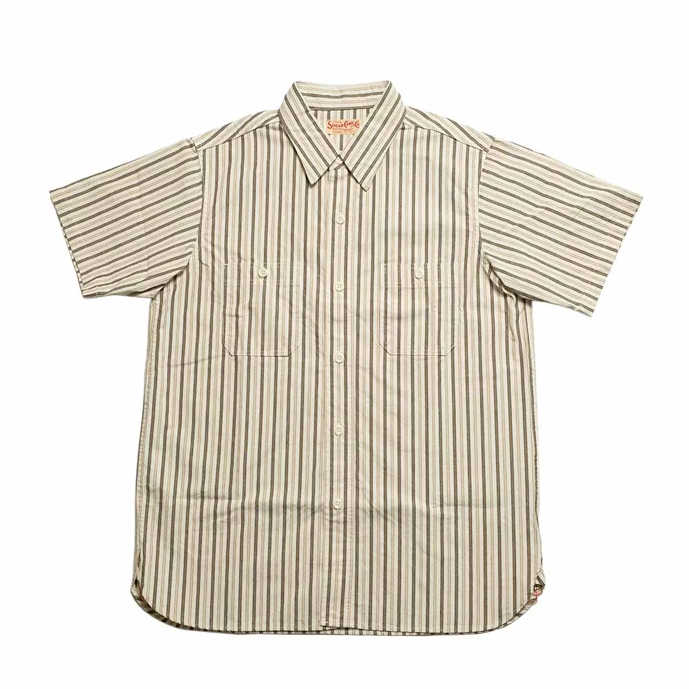 COTTON STRIPE S/S WORK SHIRT - SC39730 - 1
