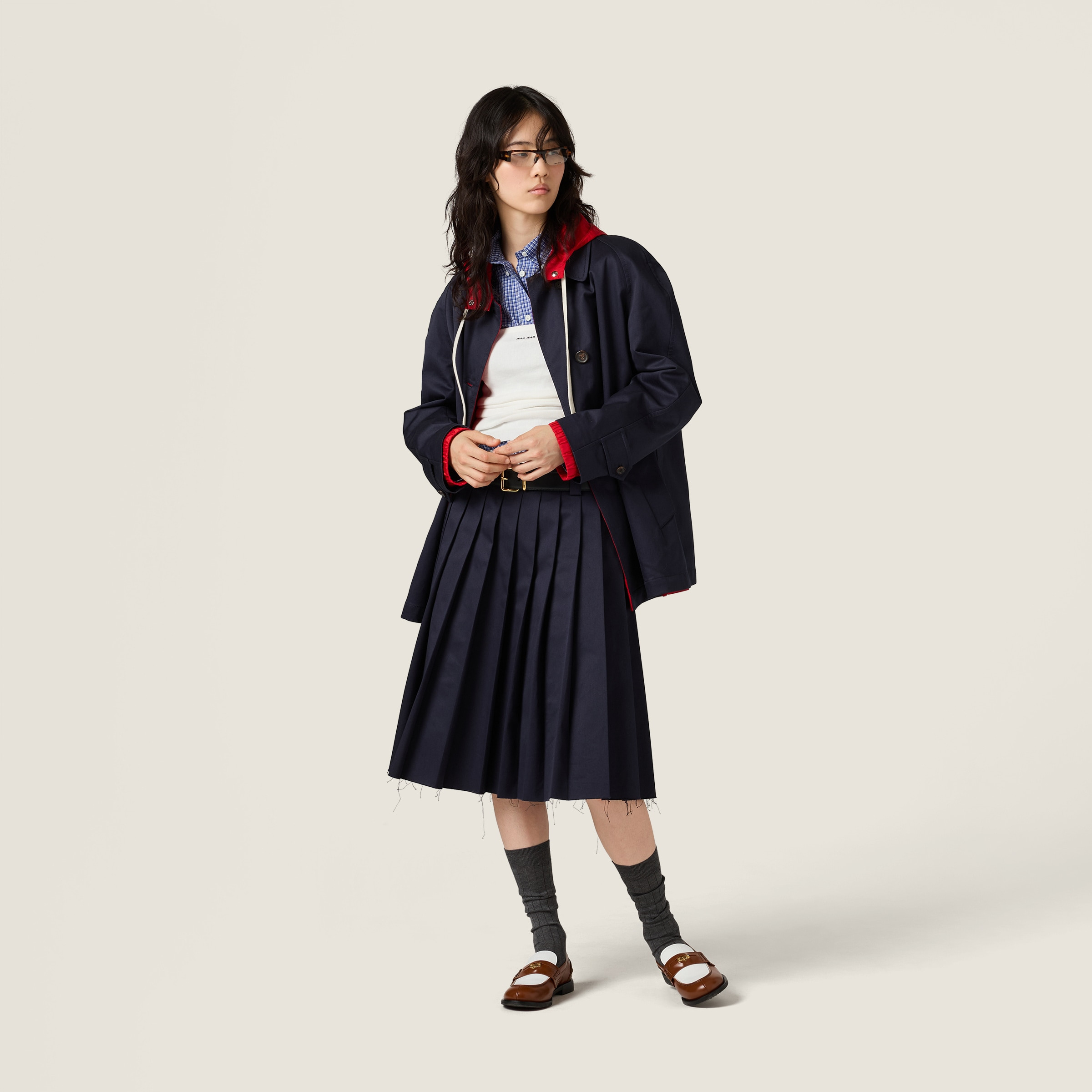 Pleated chino skirt - 2