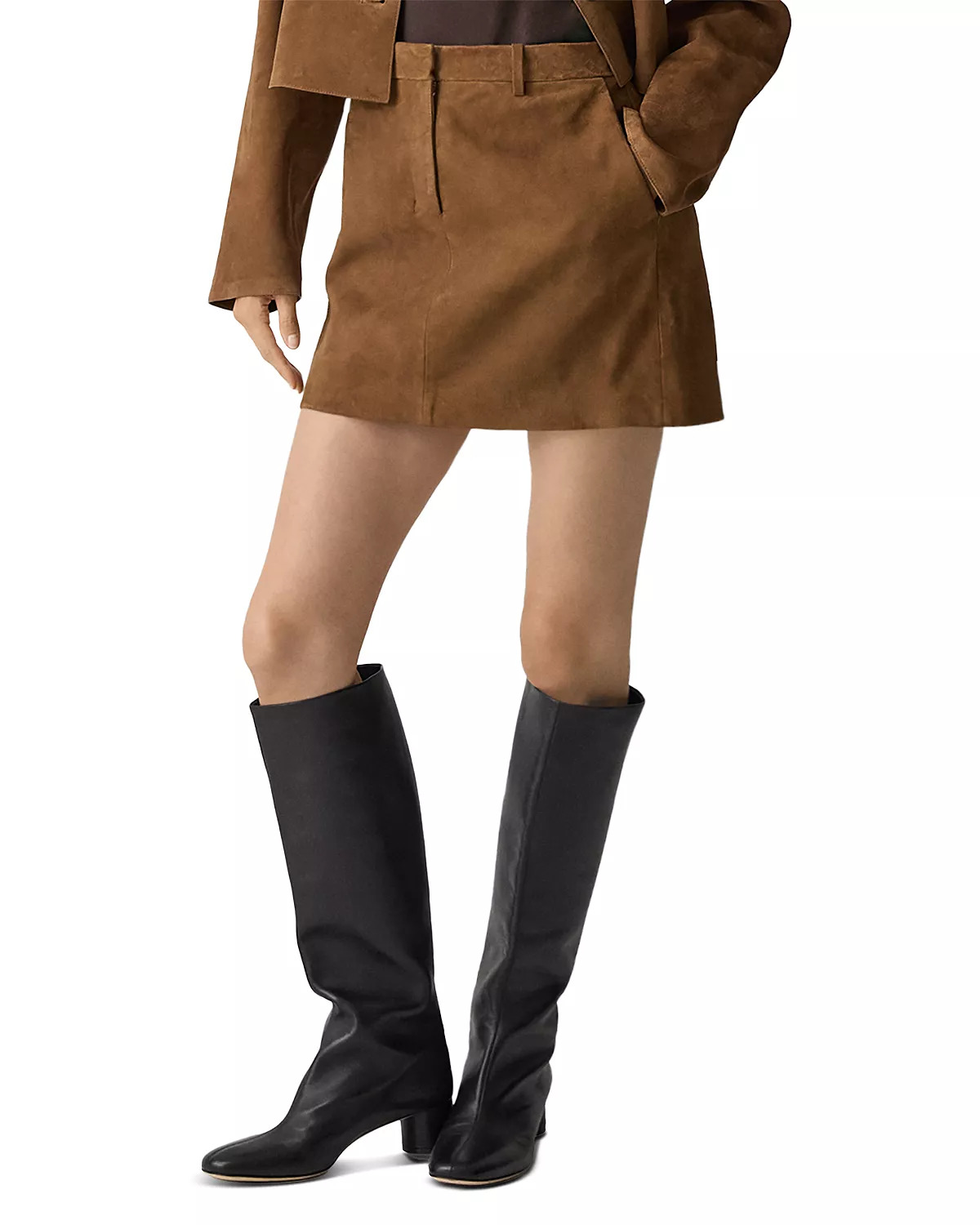 Leather Trouser Mini Skirt - 4