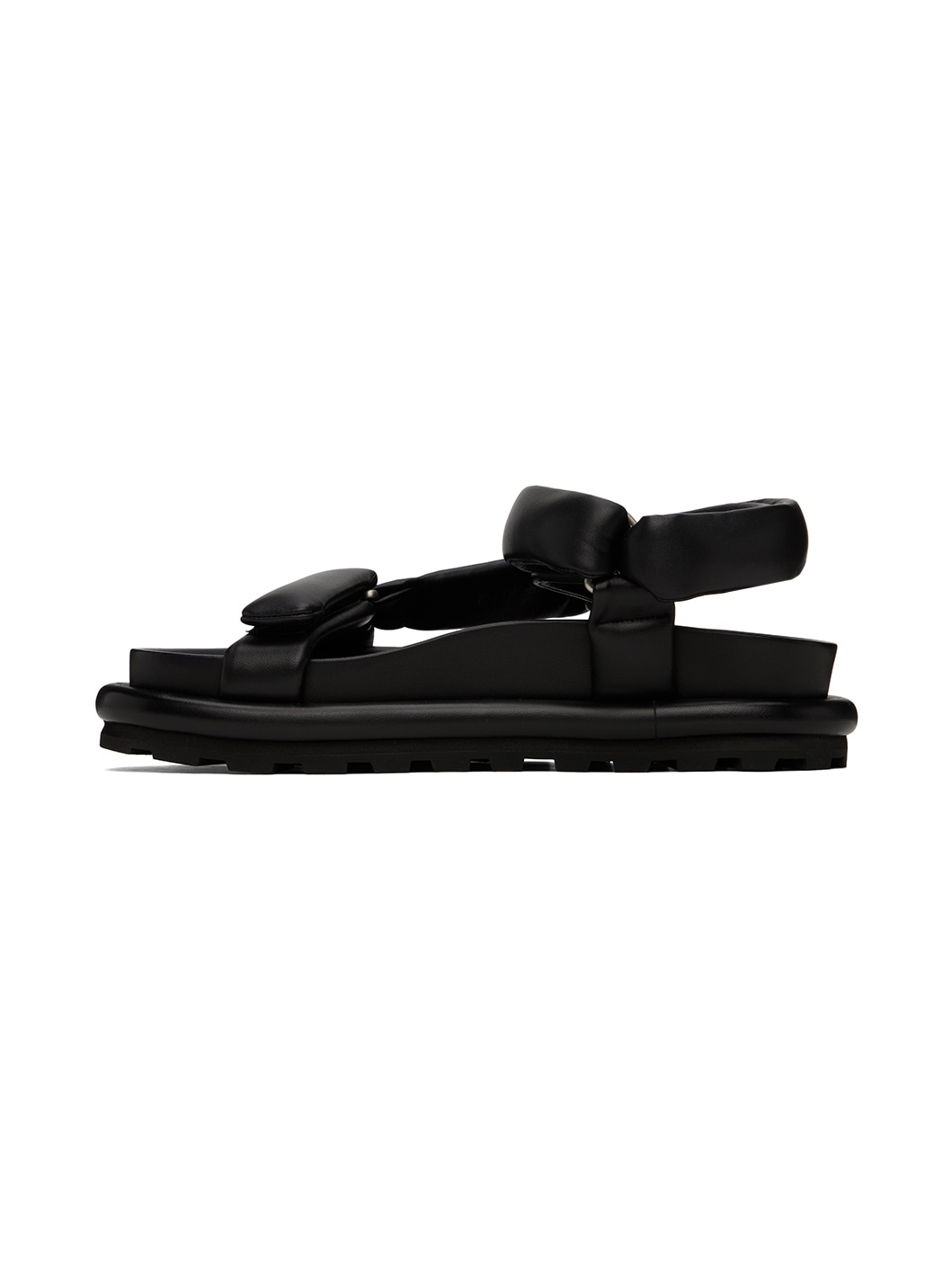 Black Padded Sandals - 3