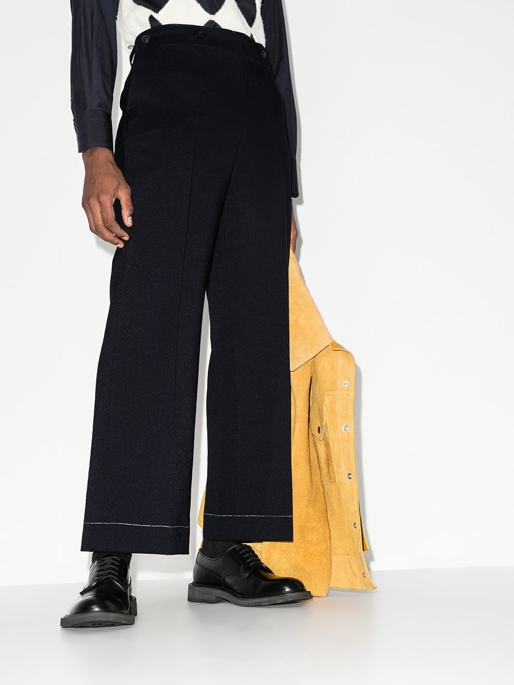 naval wide-leg trousers - 2