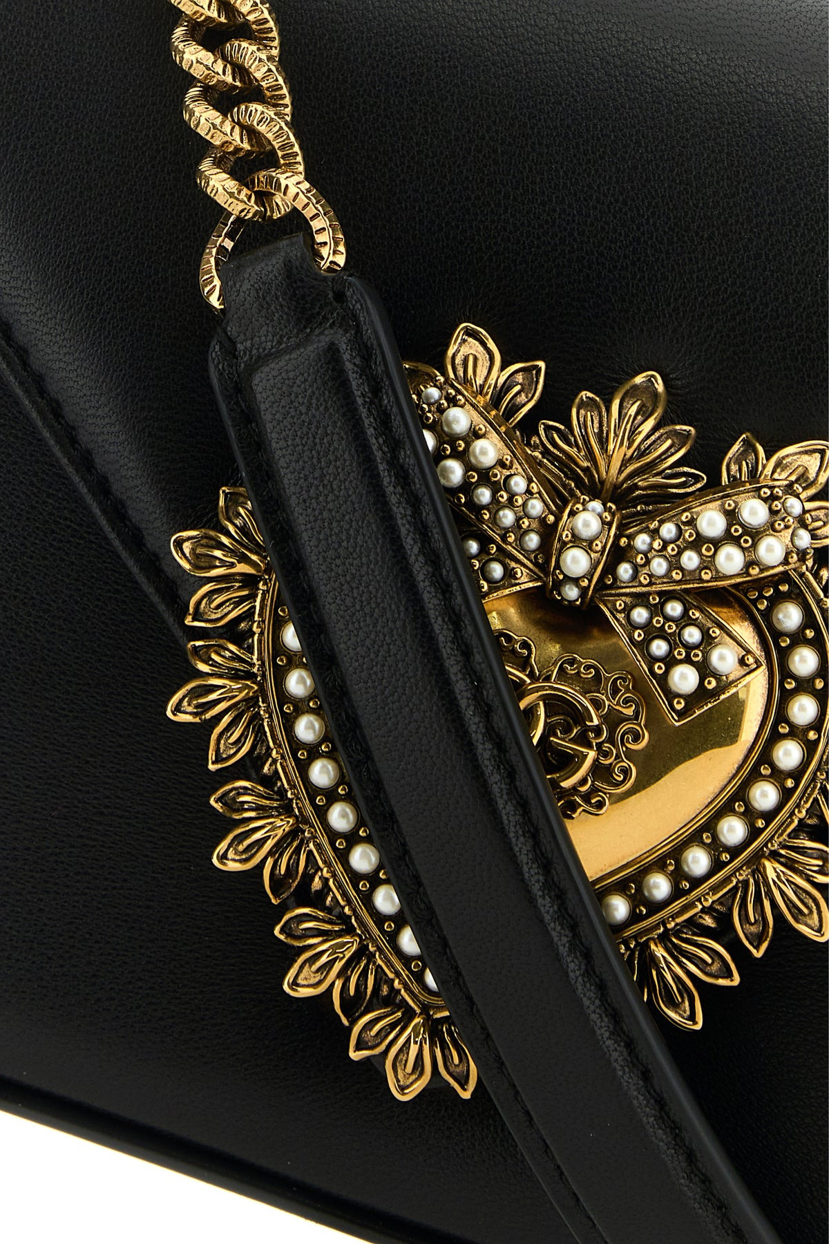 Black nappa leather Devotion shoulder bag - 4