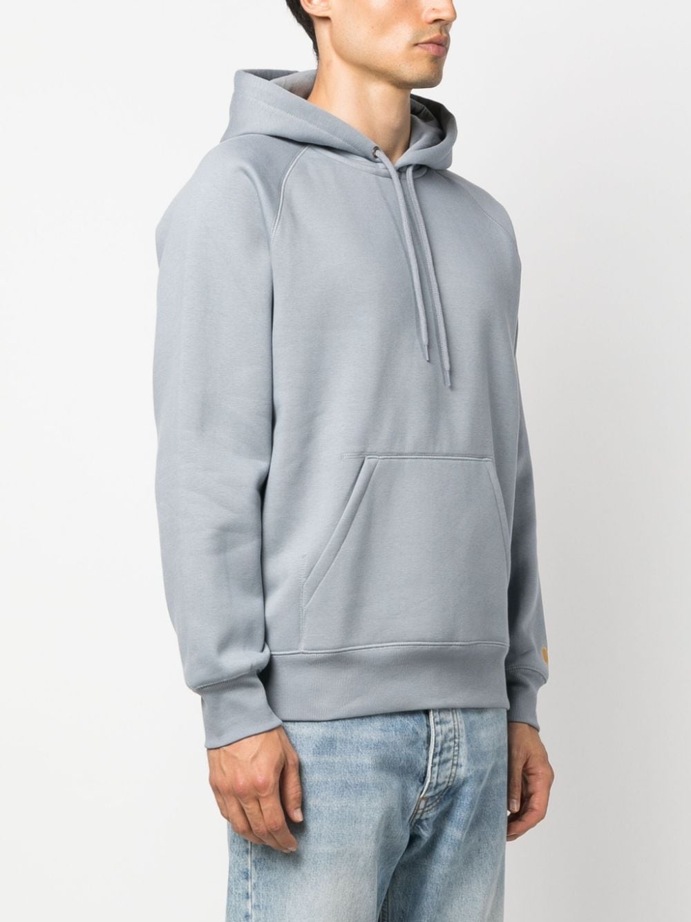 logo-embroidered cotton hoodie - 3