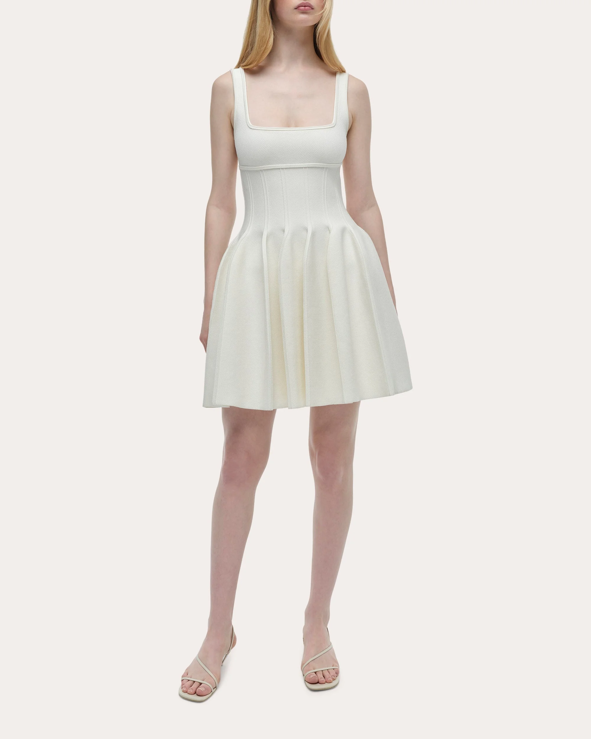 Elektra Compact Knit Fit & Flare Mini Dress - 1