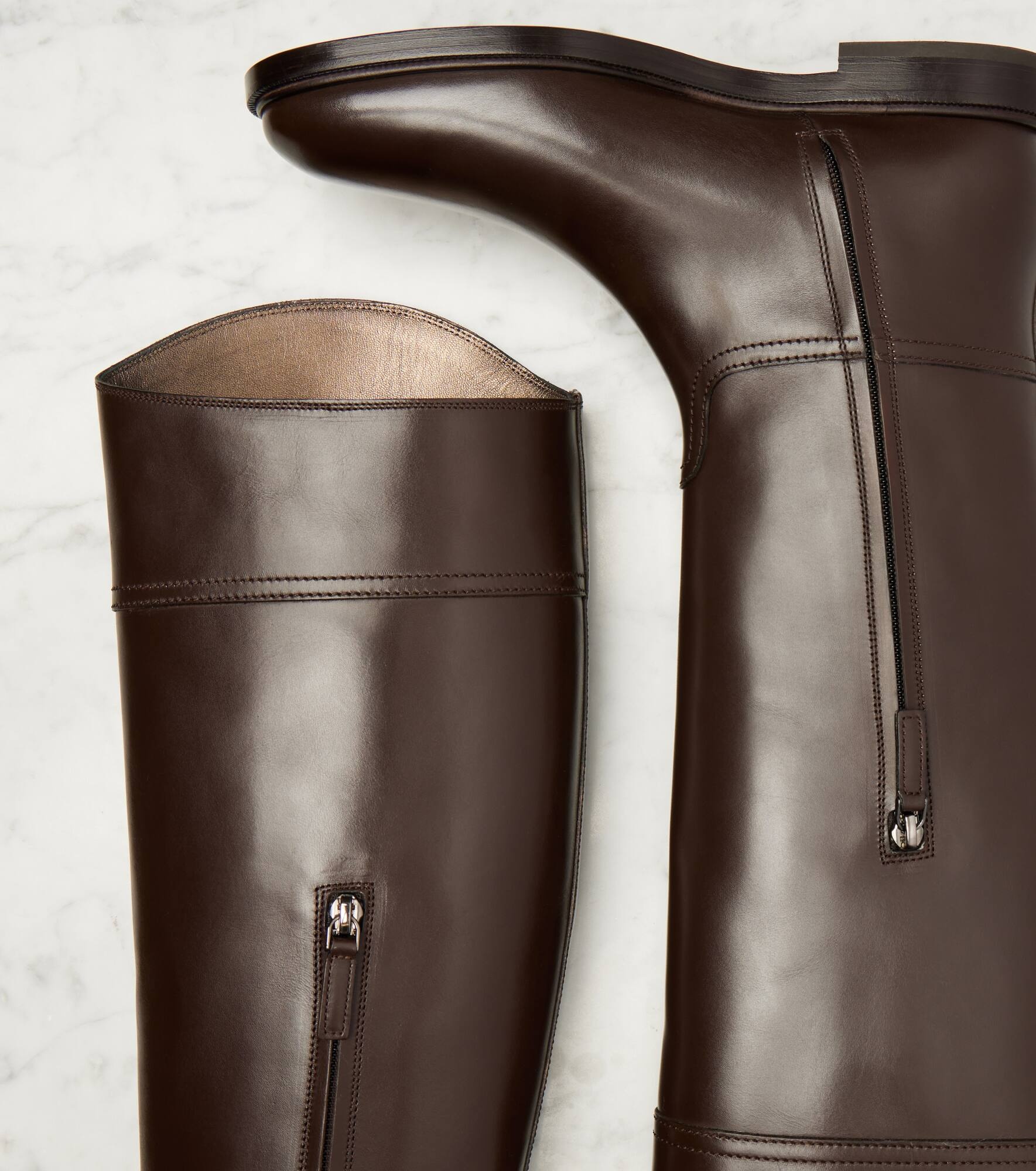 Monili leather knee-high boots - 5