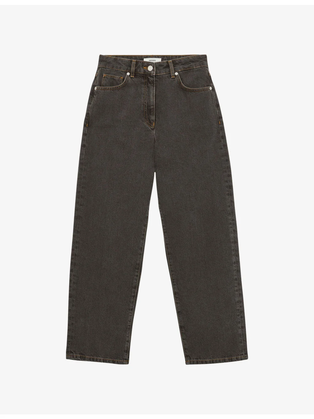 Selin Straight-Leg Mid-Rise Jeans - 1