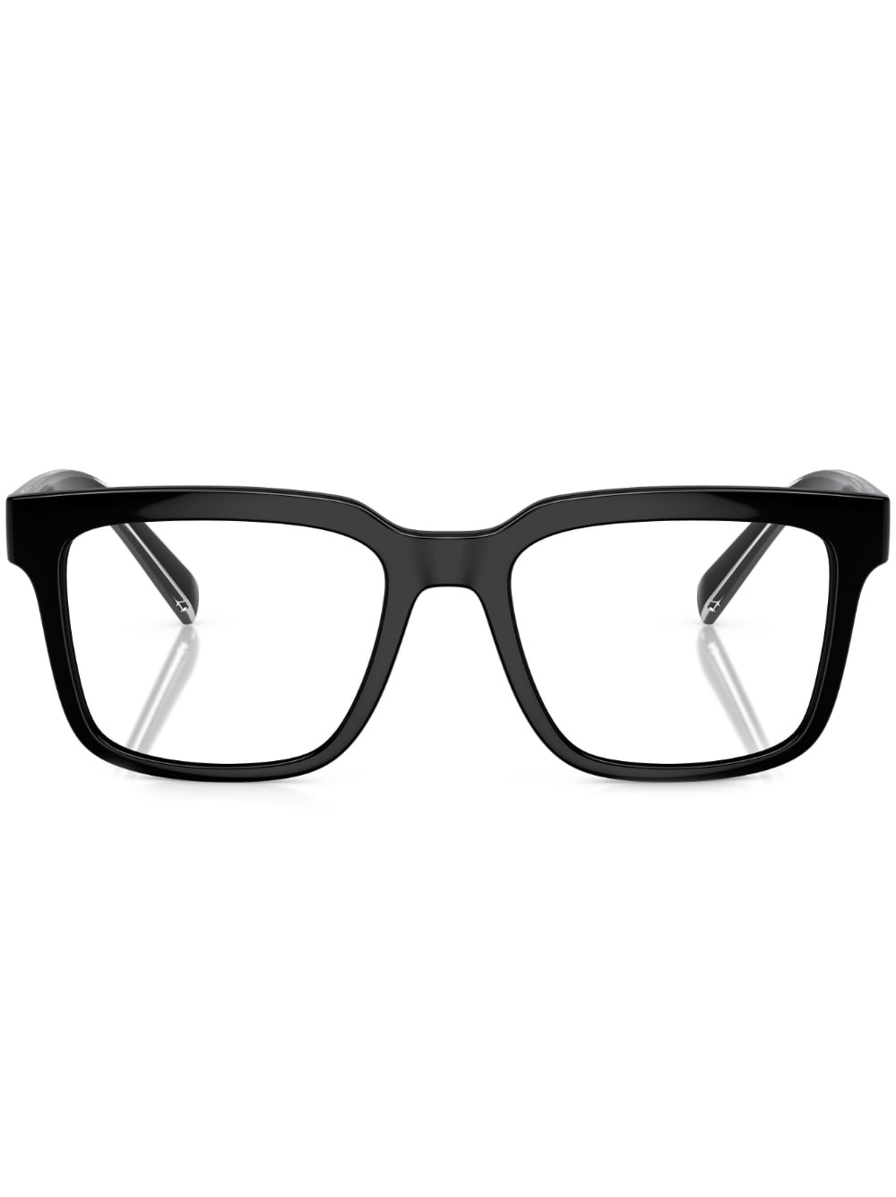 logo-print square-frame glasses - 1