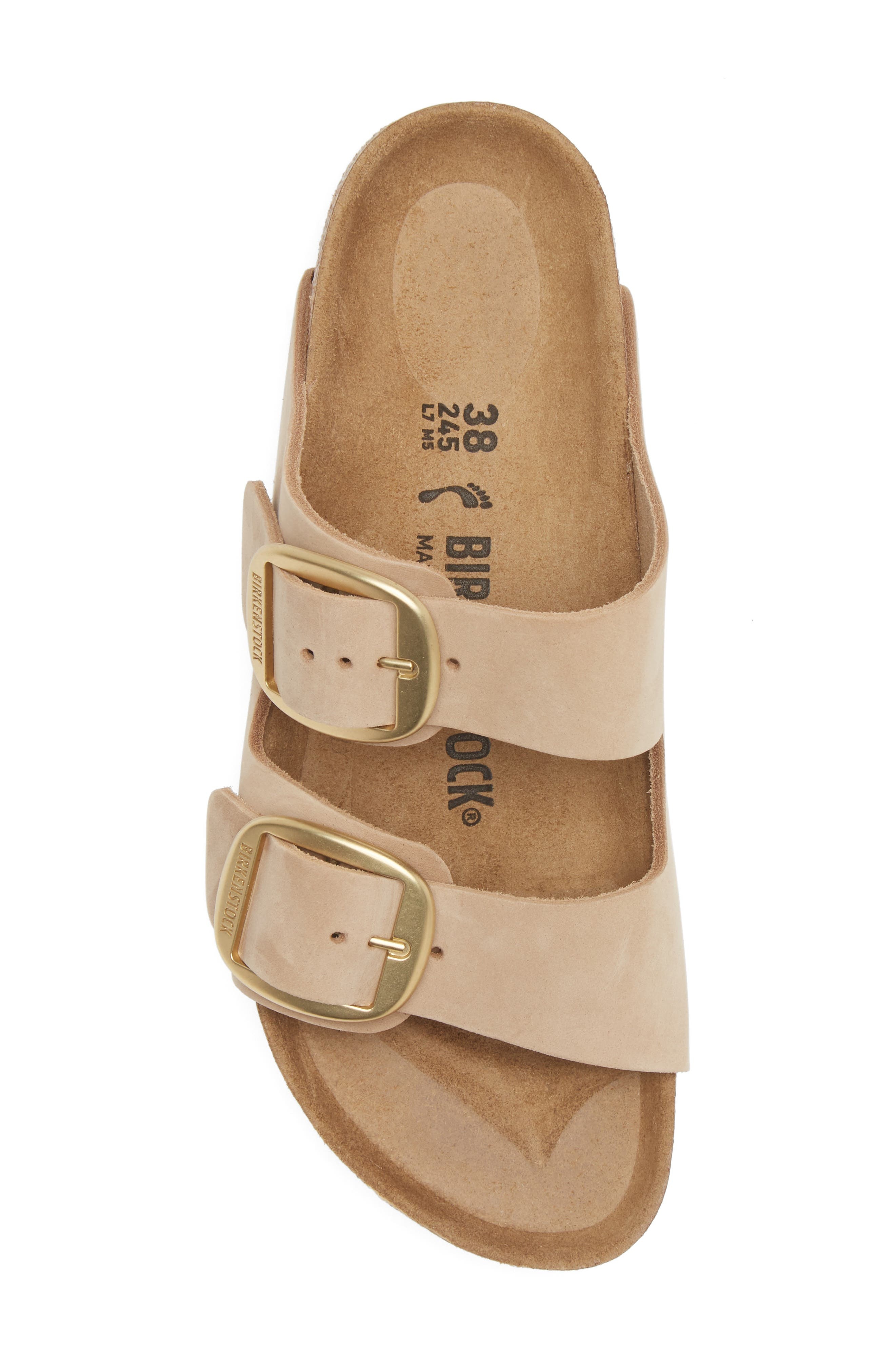 Birkenstock Arizona Big Buckle Slide Sandal in Sandcastle Biege at Nordstrom - 5