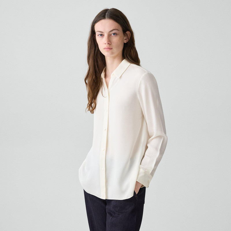 Straight Shirt in Silk Georgette 3