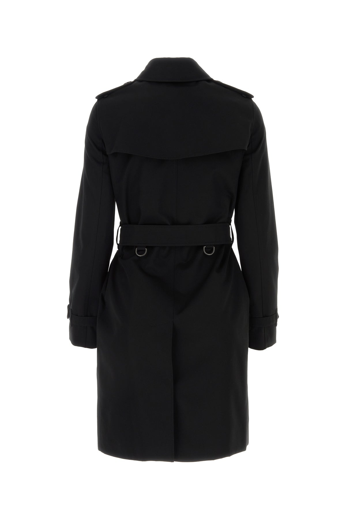 Black gabardine trench coat - 2