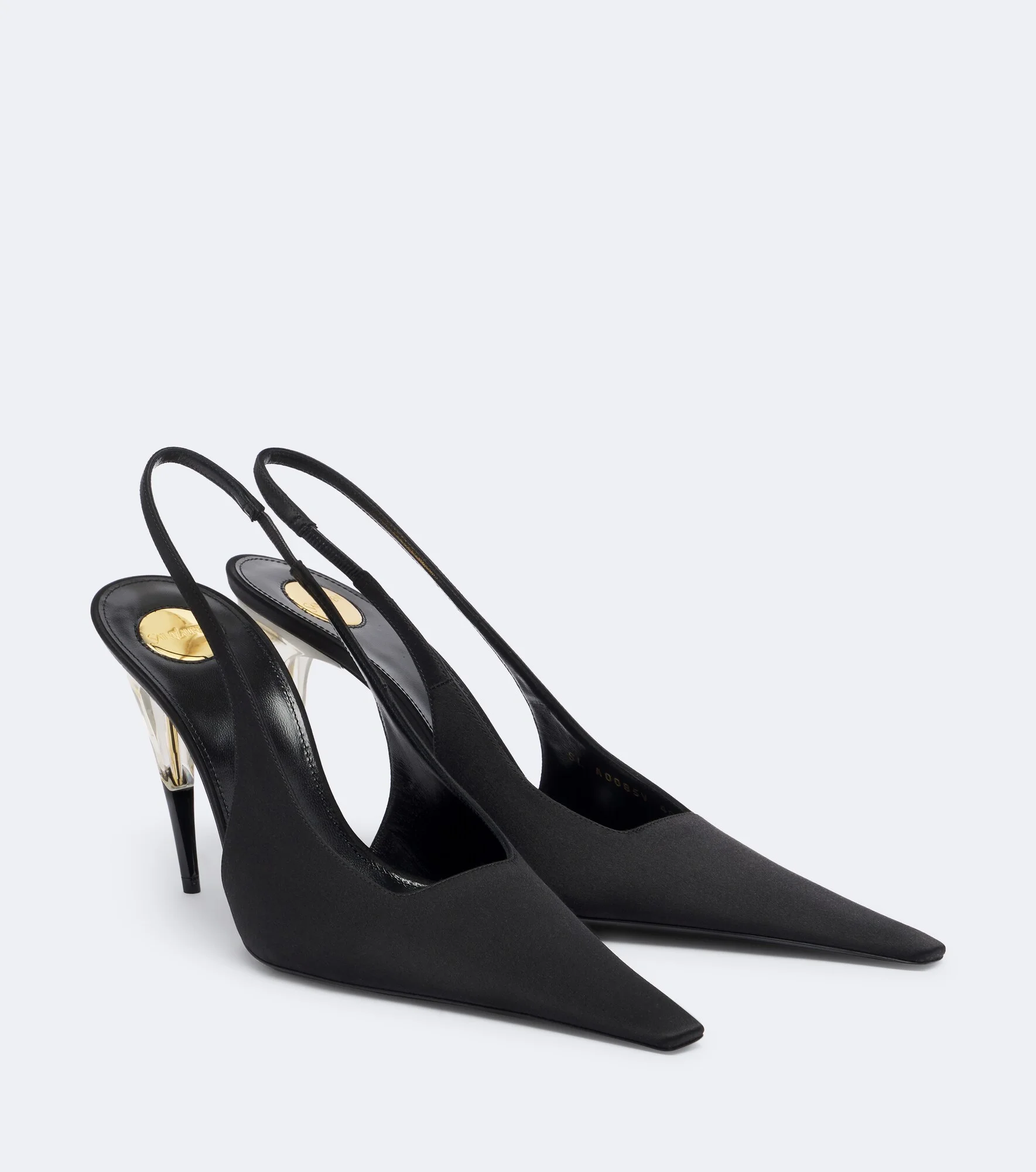 Goya satin slingback pumps - 1
