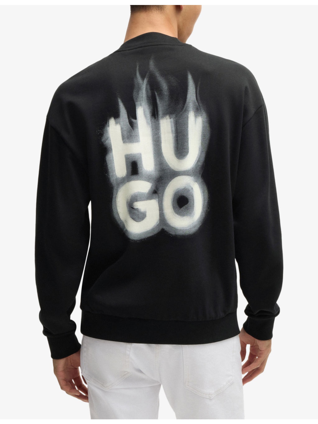 Branded-print crewneck cotton-jersey sweatshirt - 4