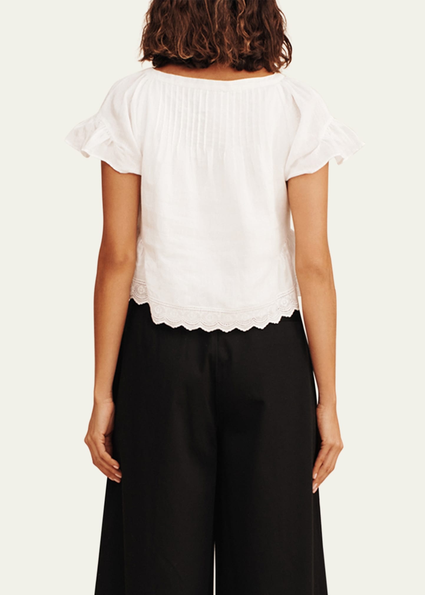 Grace High-Low Pintuck Blouse - 3