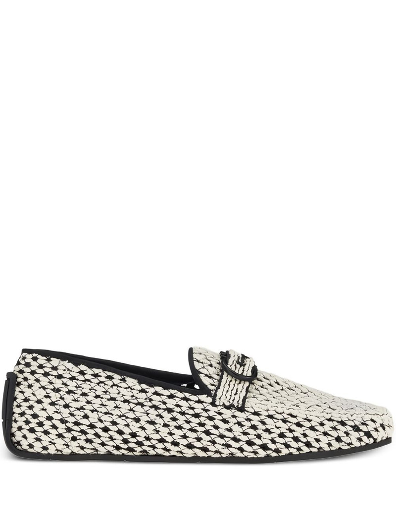 Driver woven buckle loafers 1