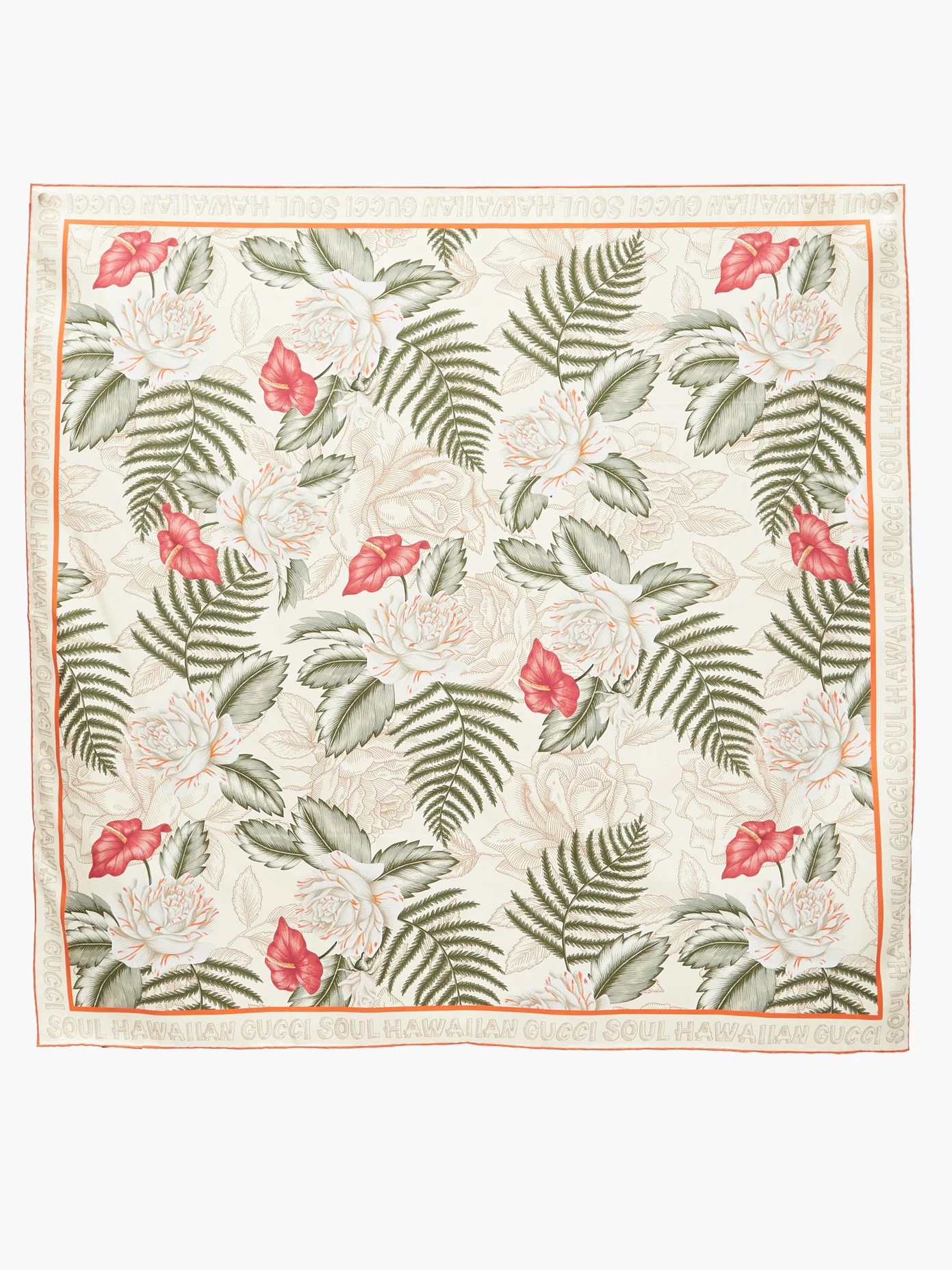 Hawaiian-print silk scarf - 4