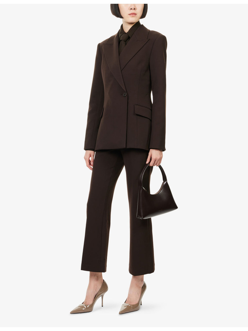 SIMKHAI Surabhi Peak-Lapels Stretch-Woven Blazer outlook