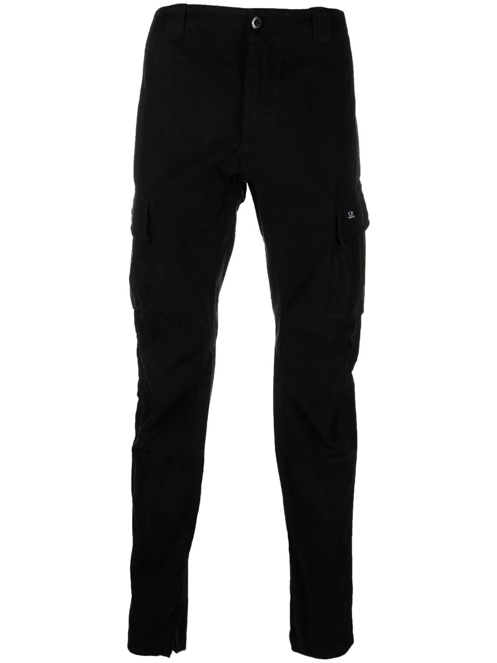 logo-patch tapered cargo trousers - 1