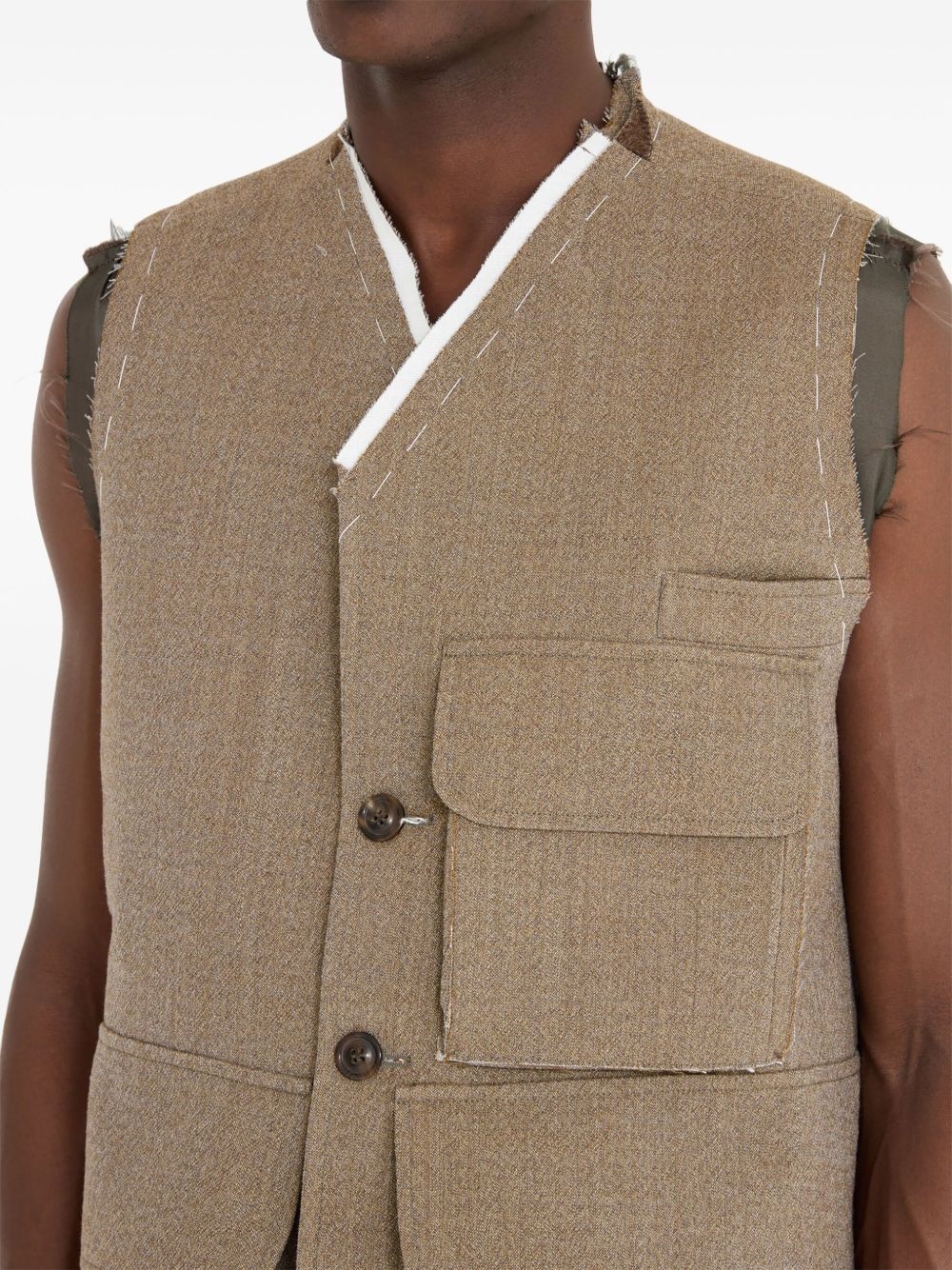 cargo wool vest - 7