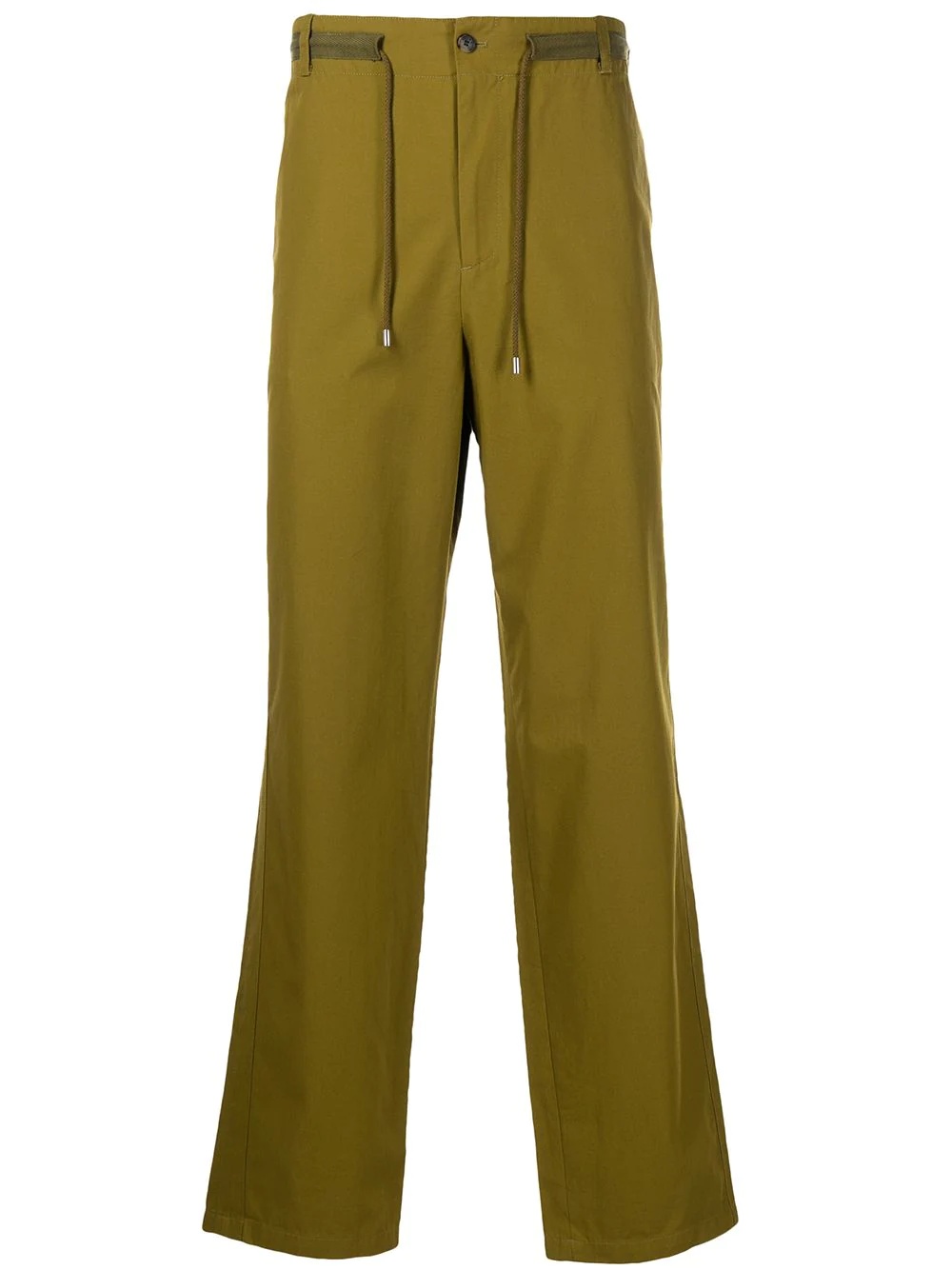 straight-leg drawstring trousers - 1