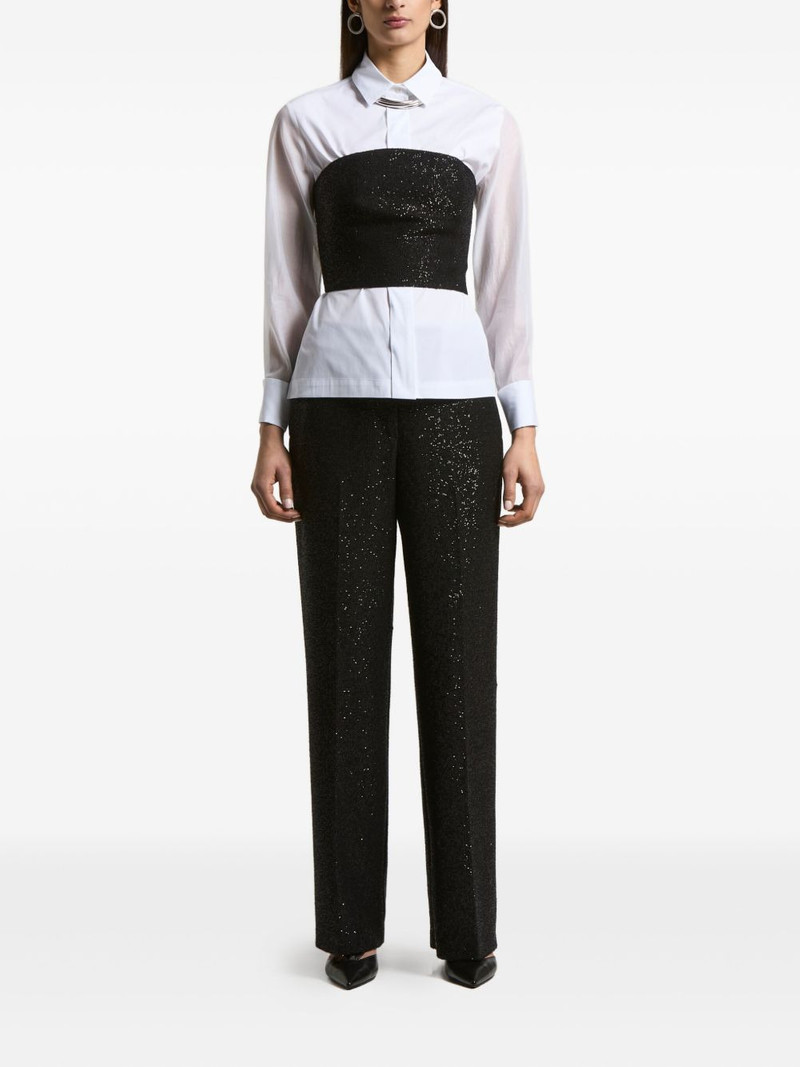 PESERICO sequin-embellished strapless top outlook