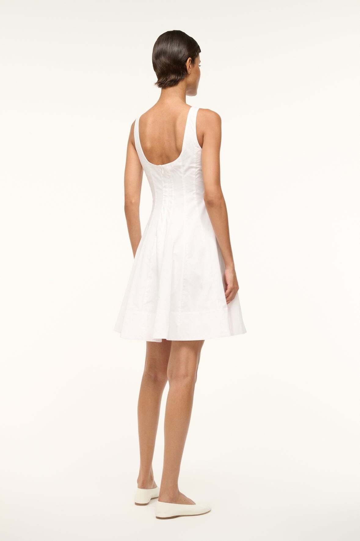 STAUD MINI WELLS DRESS WHITE - 4