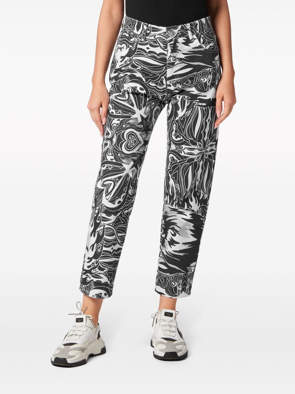 graphic-print jeans - 4