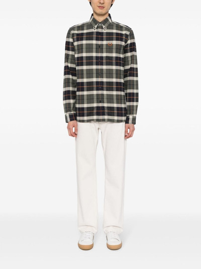 Fred Perry logo-embroidered check flannel shirt outlook