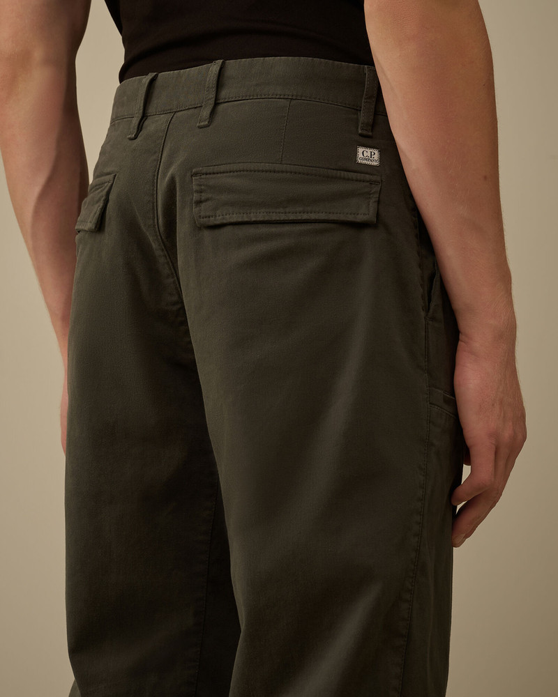 Stretch Sateen Loose Cargo Pants 6