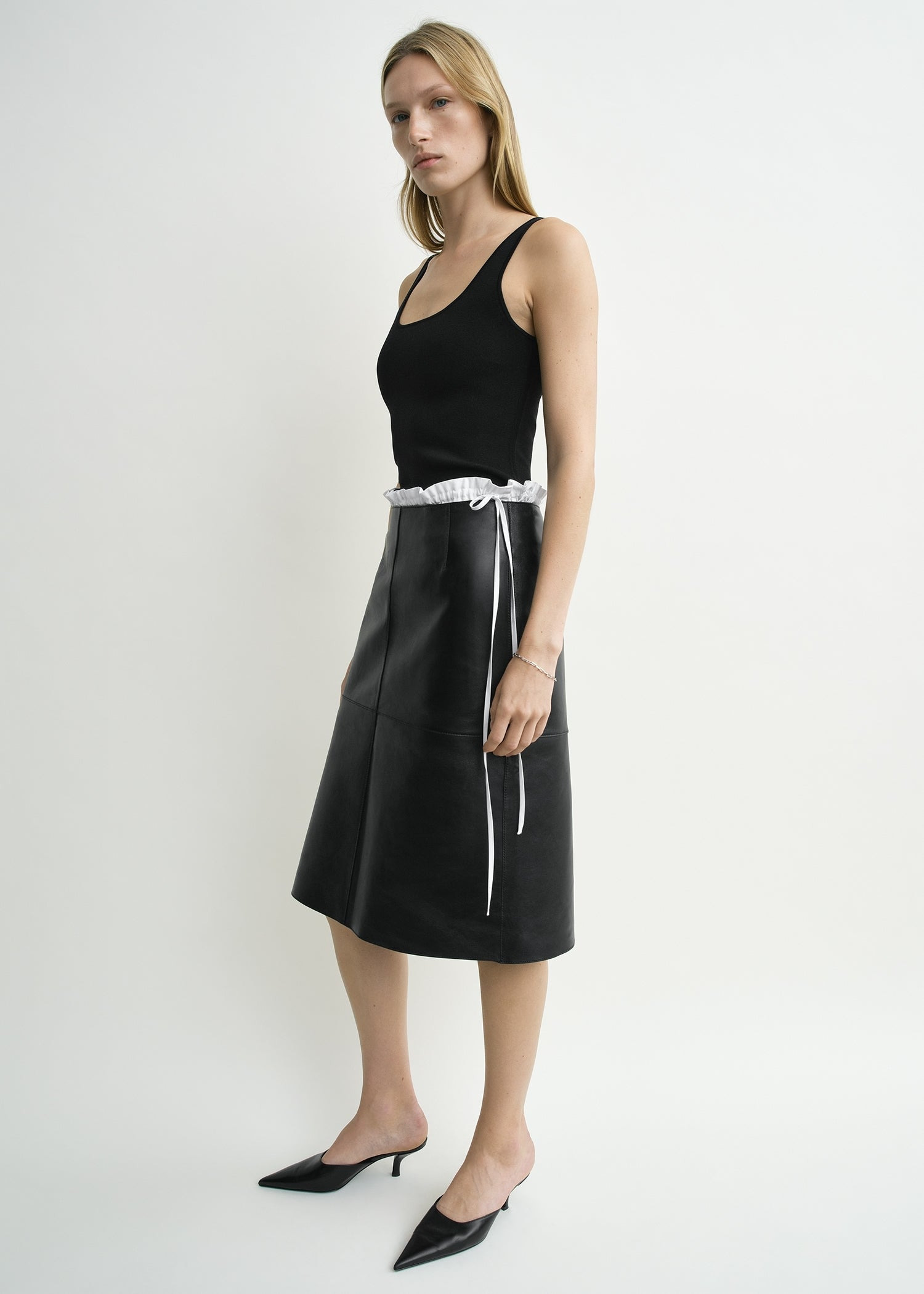 Compact knit tank black - 3