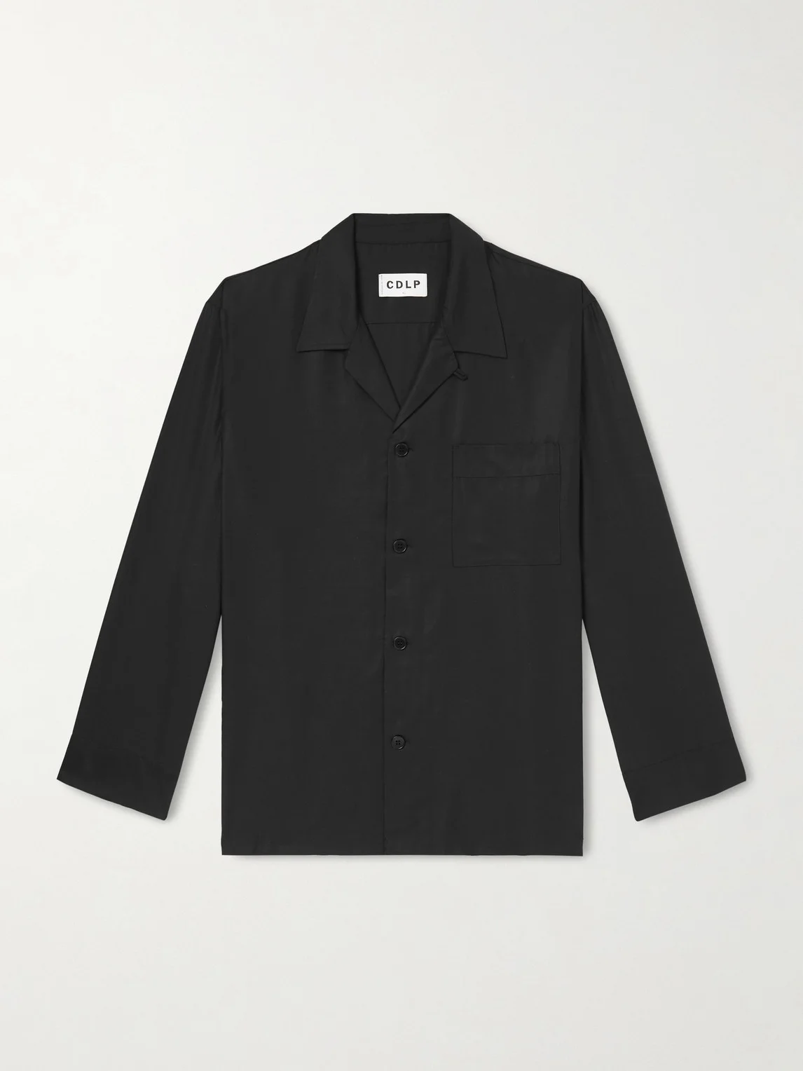 Camp-Collar Lyocell Pyjama Shirt - 1