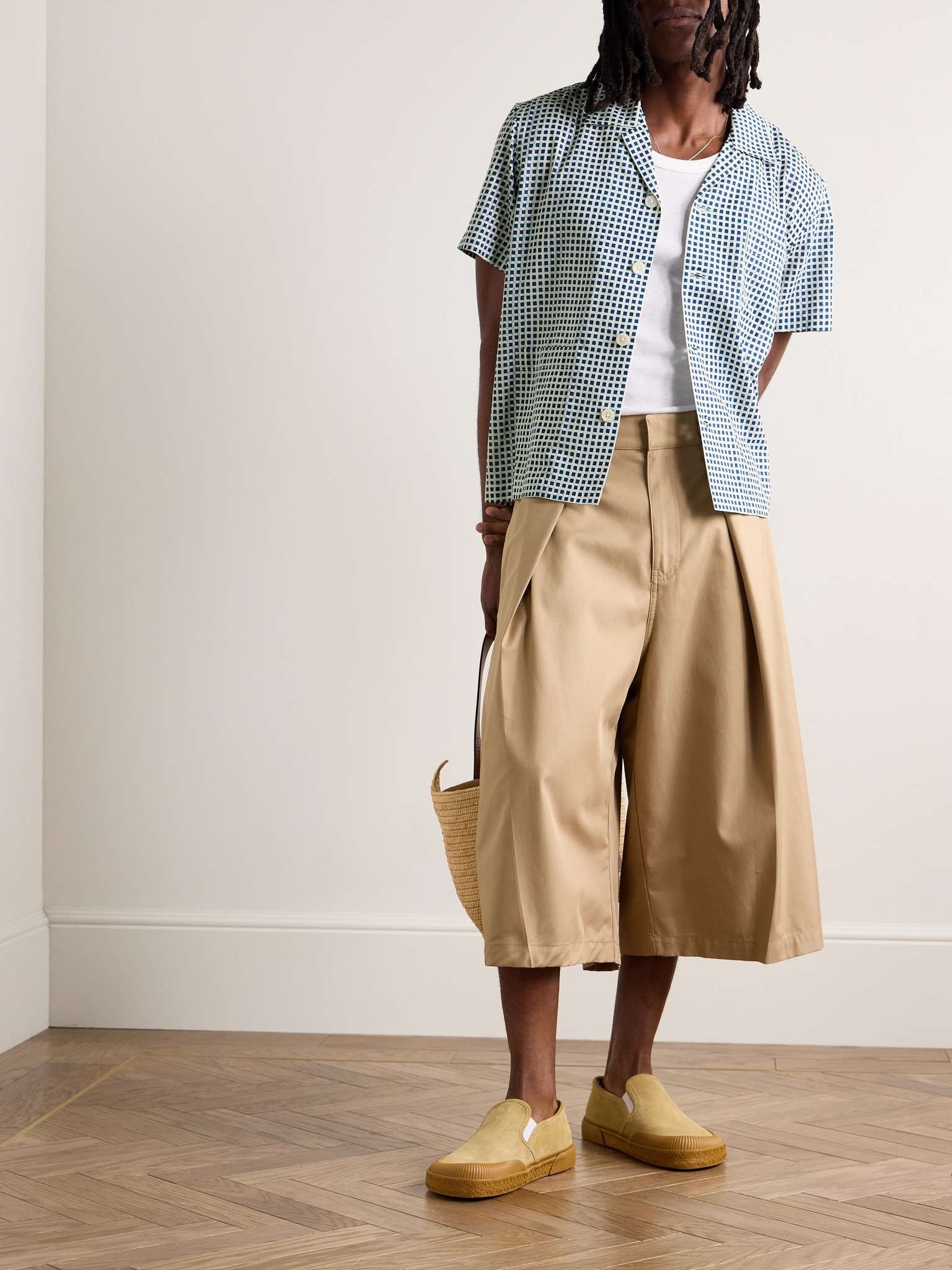 Hyannis Camp-Collar Checked Cotton-Voile Shirt - 2