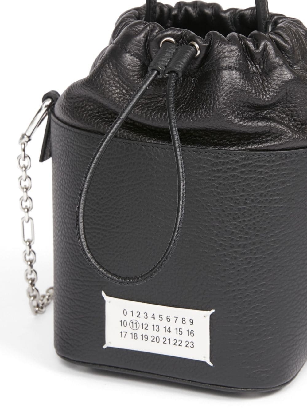small 5AC grained leather bucket bag - 6