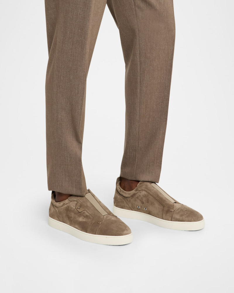 Christian Louboutin Men's St Louis Suede Slip-On Sneakers outlook