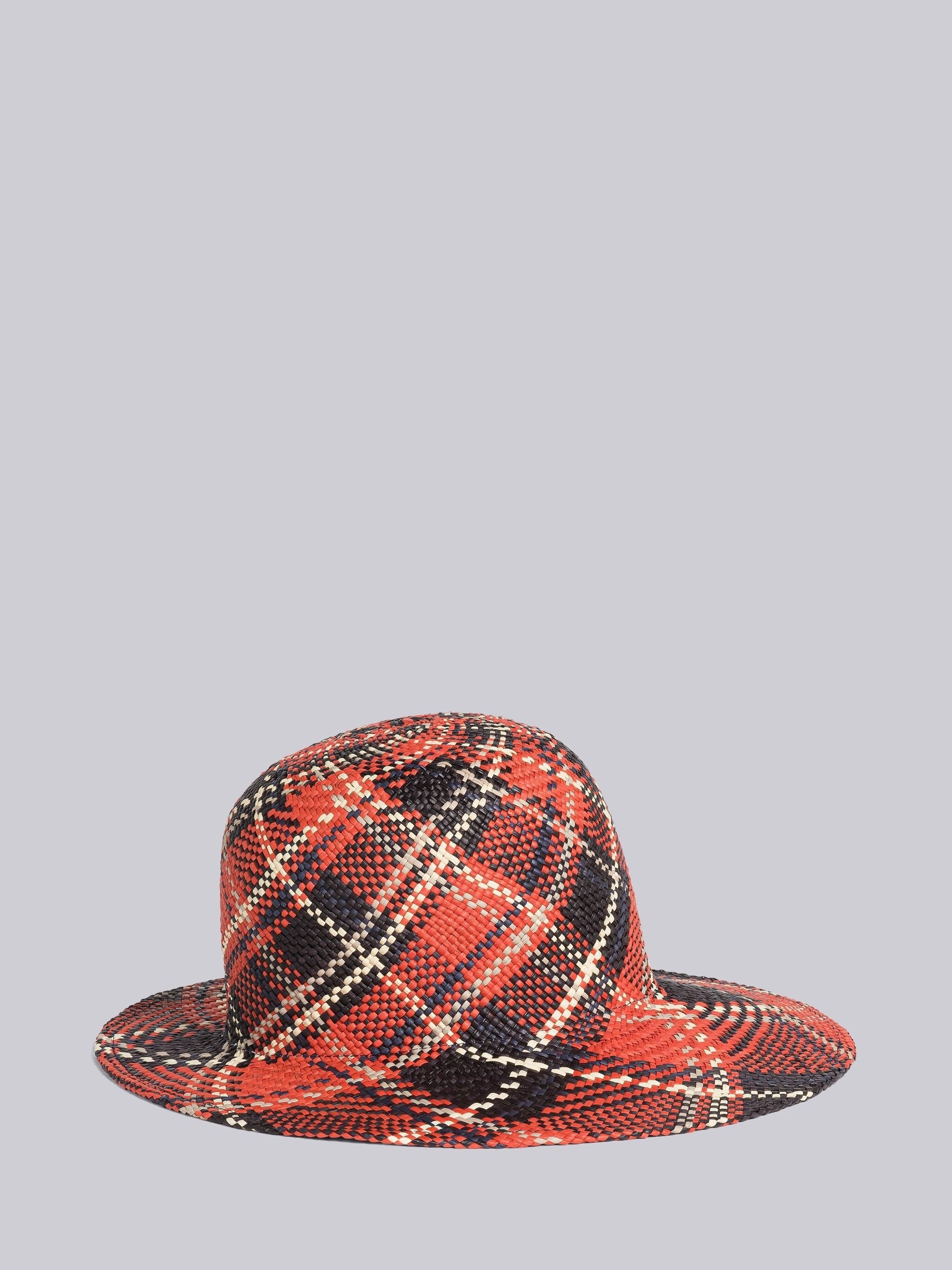 Straw Madras Sun Hat - 3