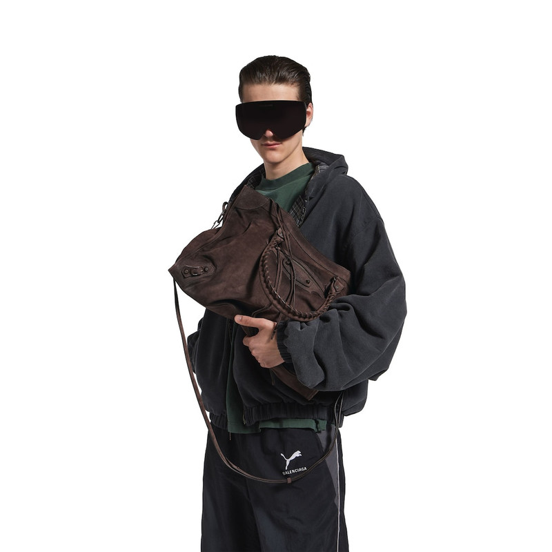 BALENCIAGA Men's Le City Bag Large in Light Espresso outlook