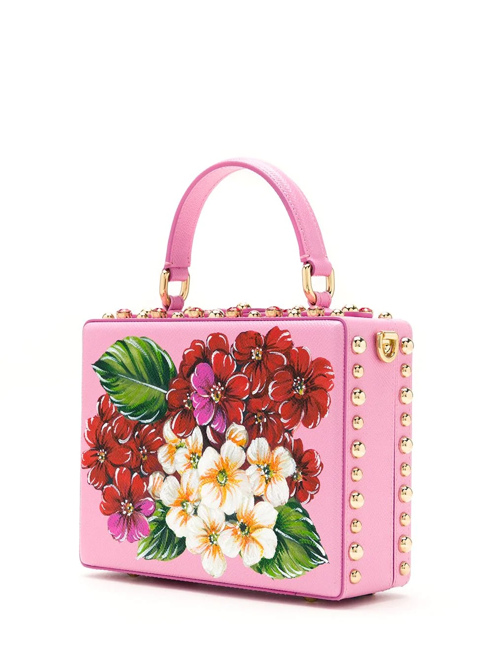 floral-appliqué crystal-embellished tote bag - 3