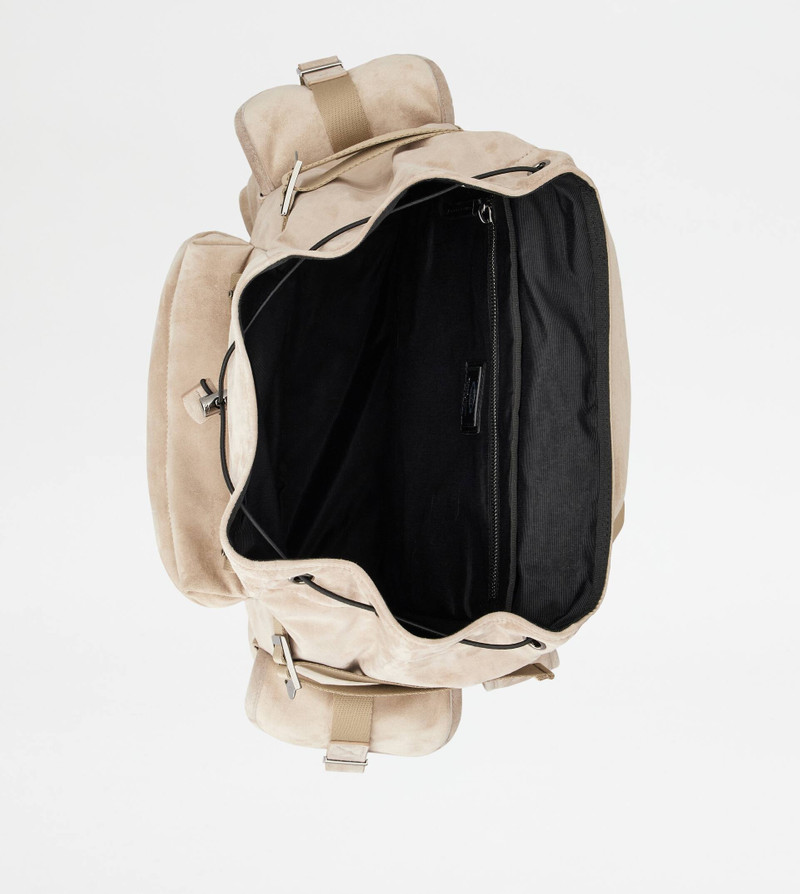 BACKPACK IN SUEDE MEDIUM - BEIGE 6