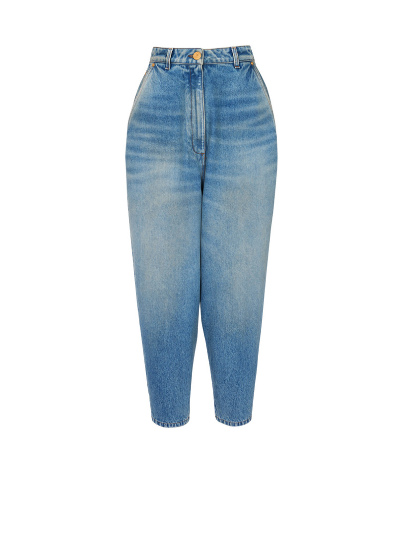 Faded baggy denim jeans 1