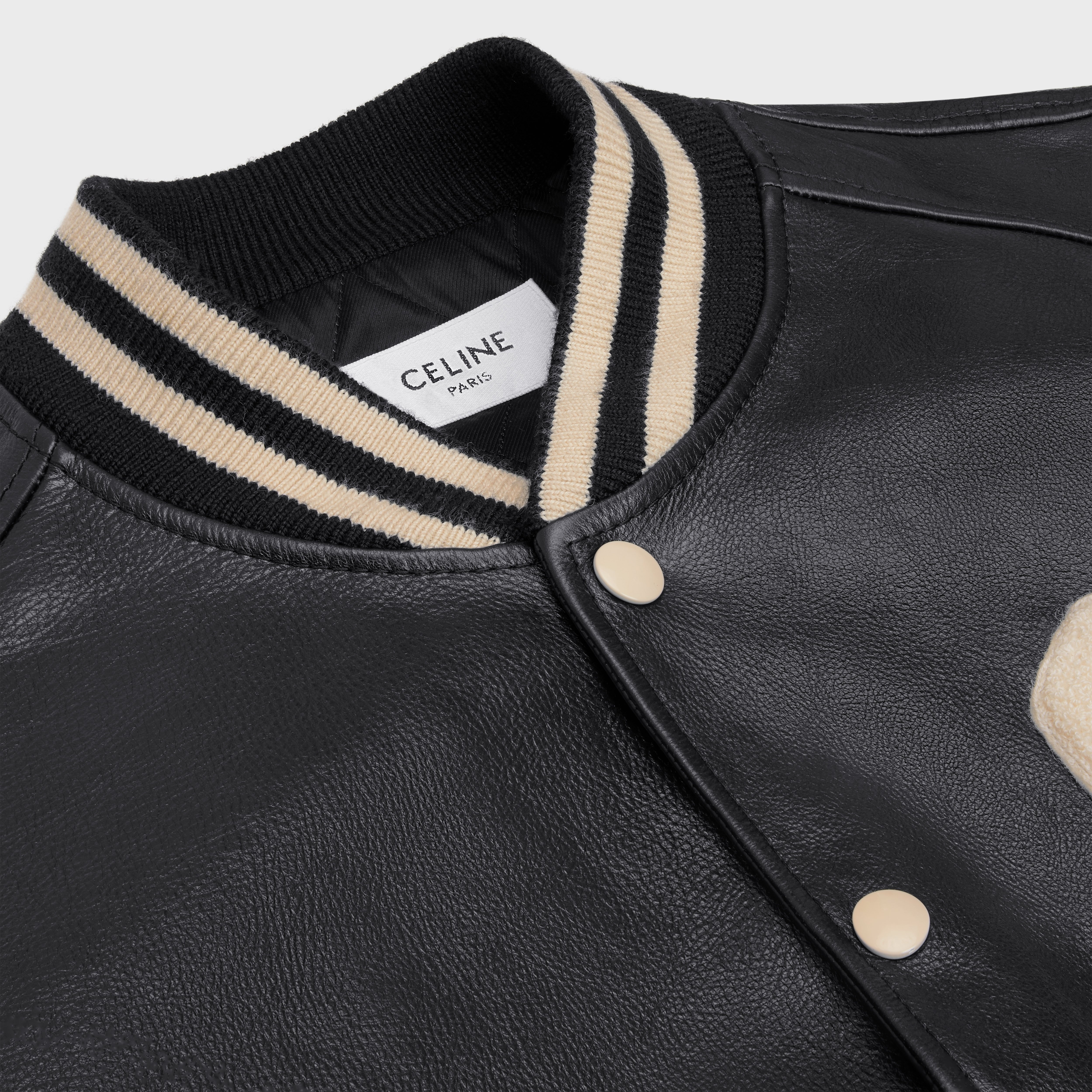 ジャケット CELINE | COLLEGE TEDDY JACKET IN DOUBLE FACE CASHMERE CELINE college teddy jacket in double face cashmere | celine