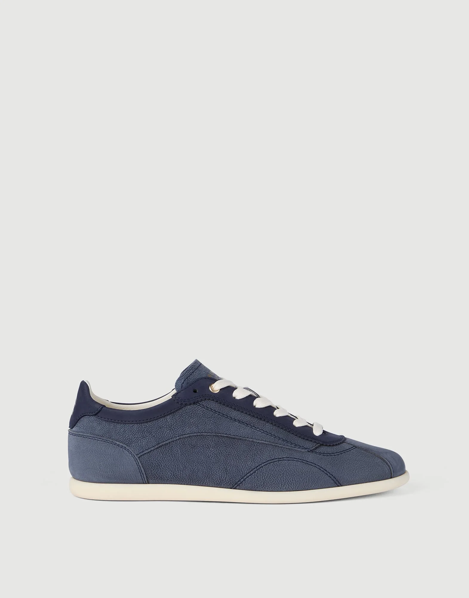 Textured nubuck and calfskin suede sneakers with slim outsole - 1