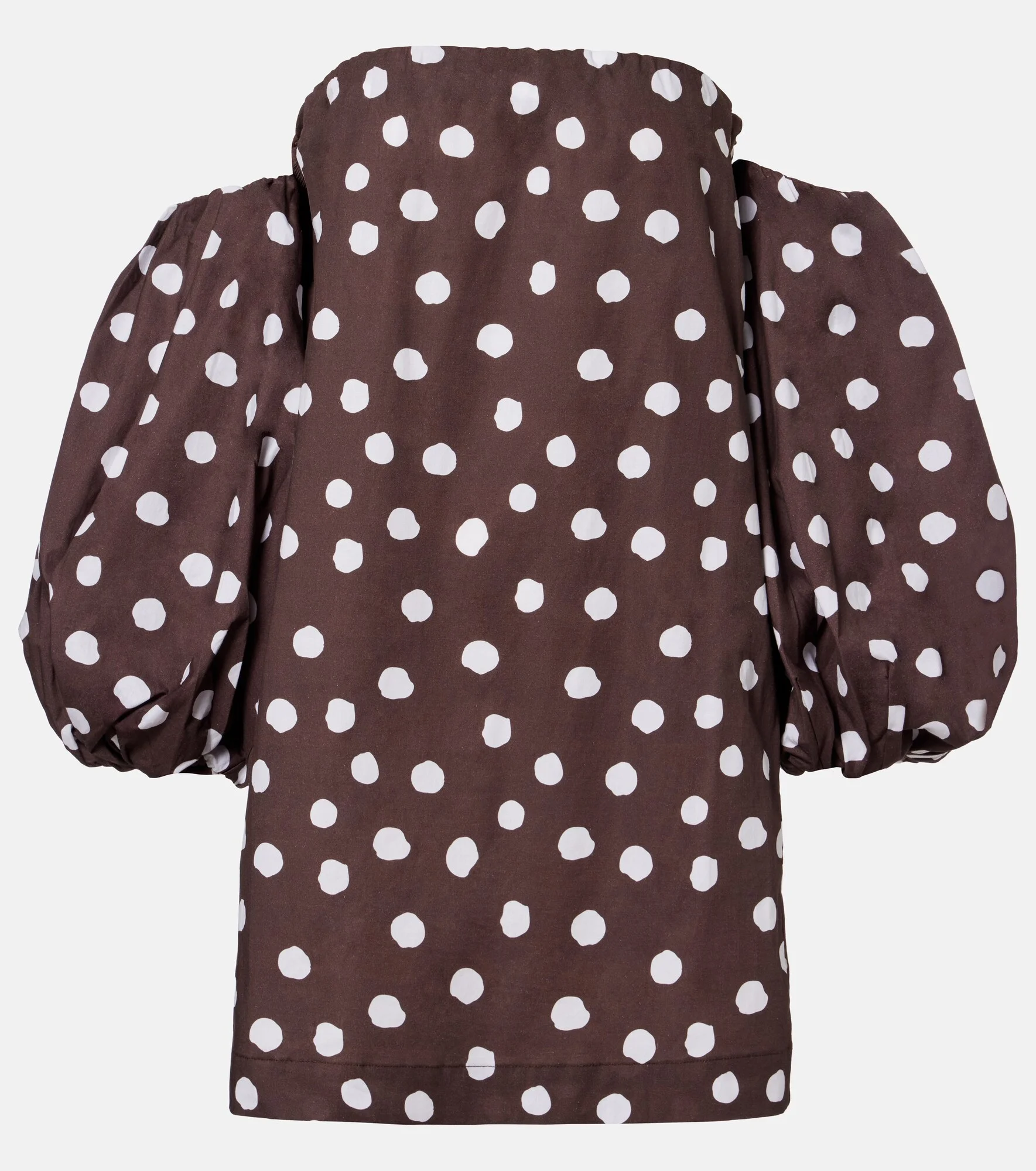 Polka-dot cotton-blend minidress - 1
