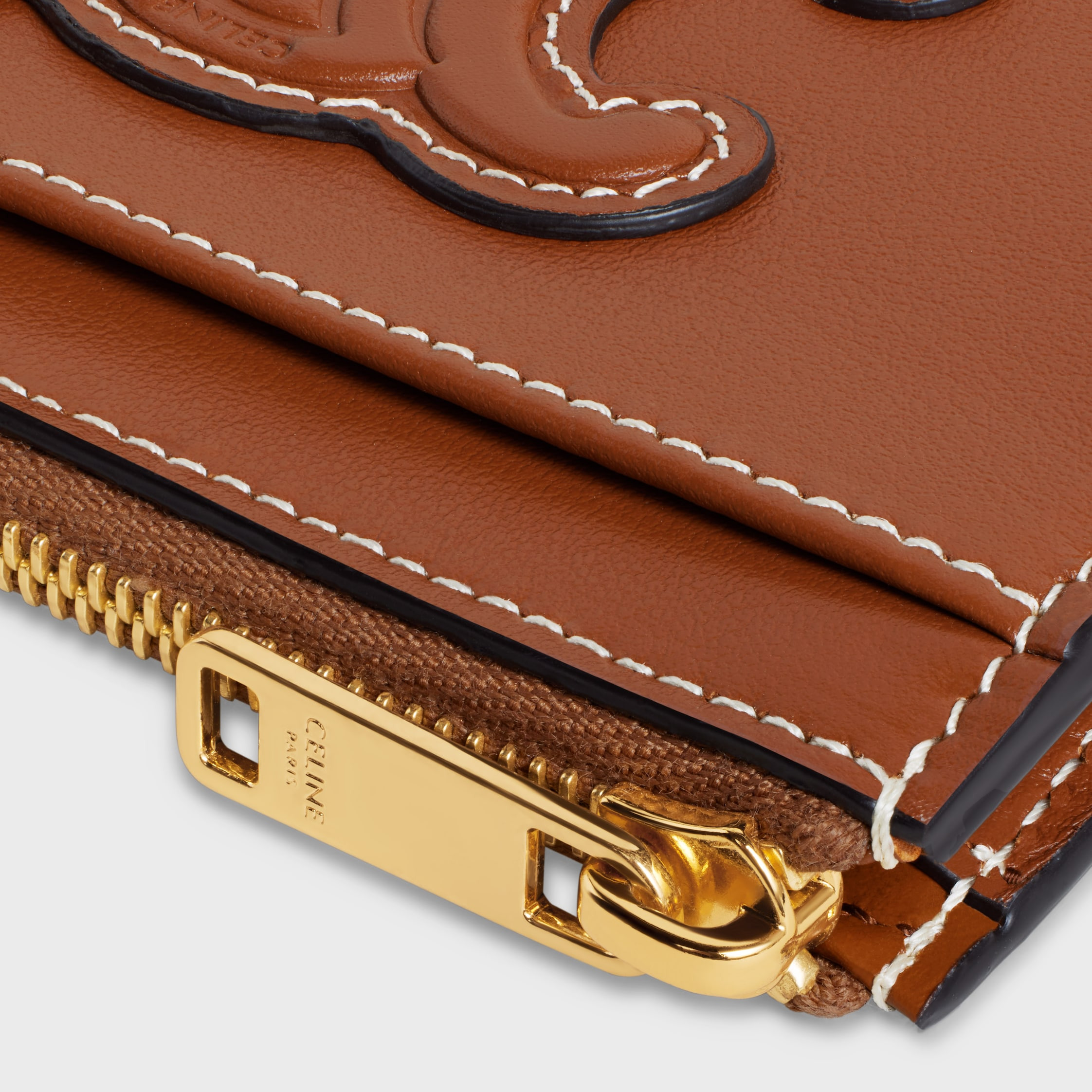 Zipped Card Holder in smooth lambskin - 4