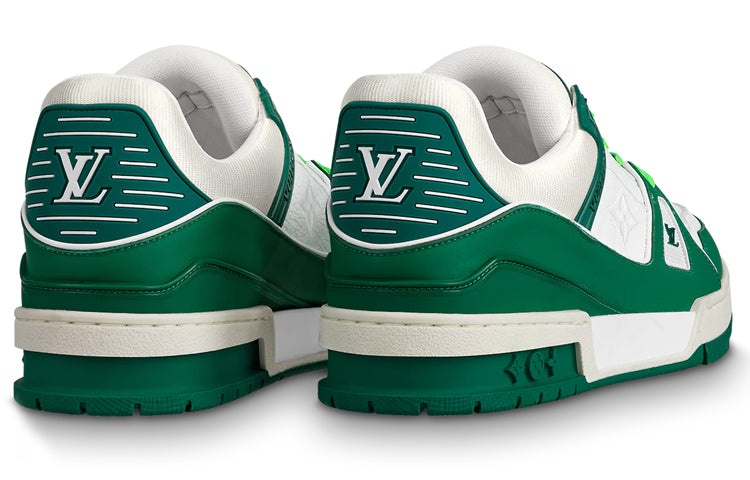 LOUIS VUITTON Trainer Sneakers 'White Green' 1A8125 - 3