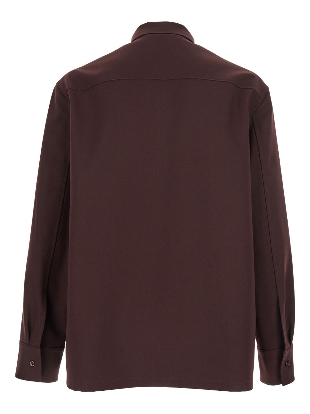 classic-collar zip-front shirt - 2
